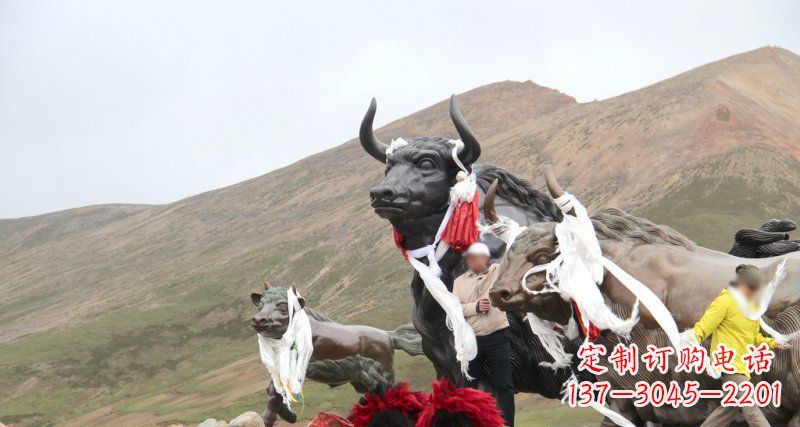 宁德完美纪念:牦牛景观铜雕