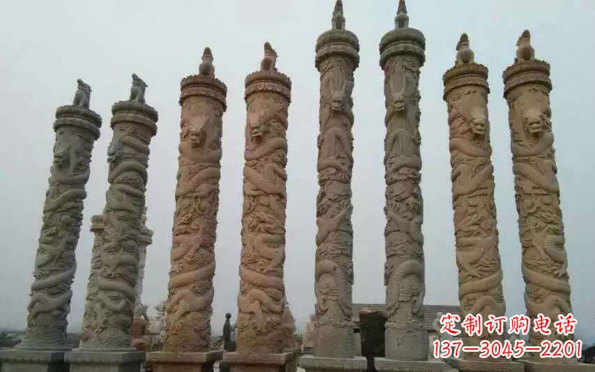 宁德广场盘龙柱石雕1