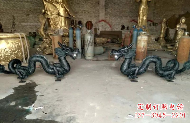 宁德广场青铜双龙戏珠雕塑