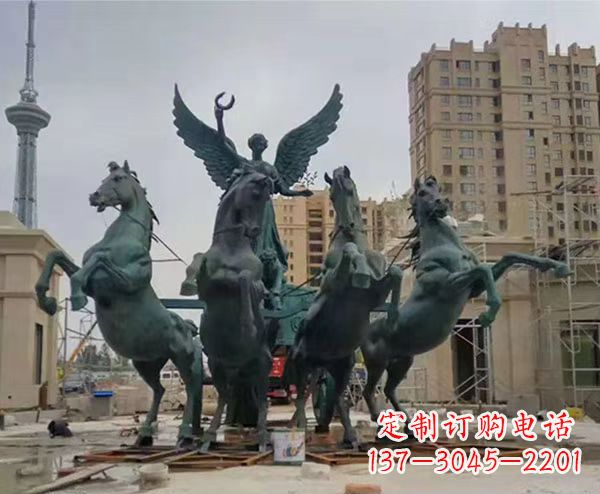 宁德中领雕塑:阿波罗战车铜雕精美华丽