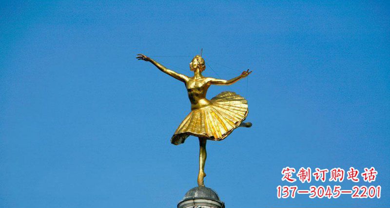 宁德精美手工跳芭蕾舞的西方女人铜雕