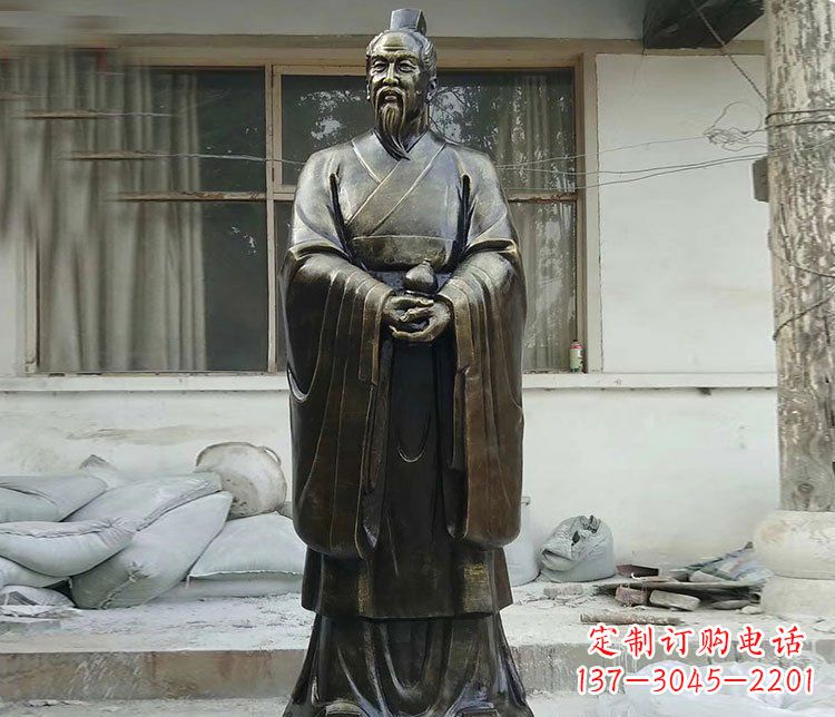 宁德扁鹊人物铜雕塑,高雅栩栩如生