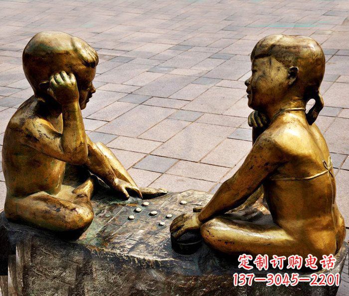 宁德记忆印象:青春小孩铜雕