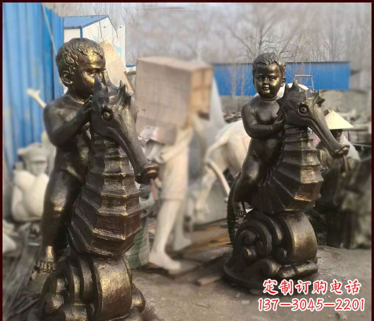 宁德海马公园铜马雕塑-专业定制,艺术精致