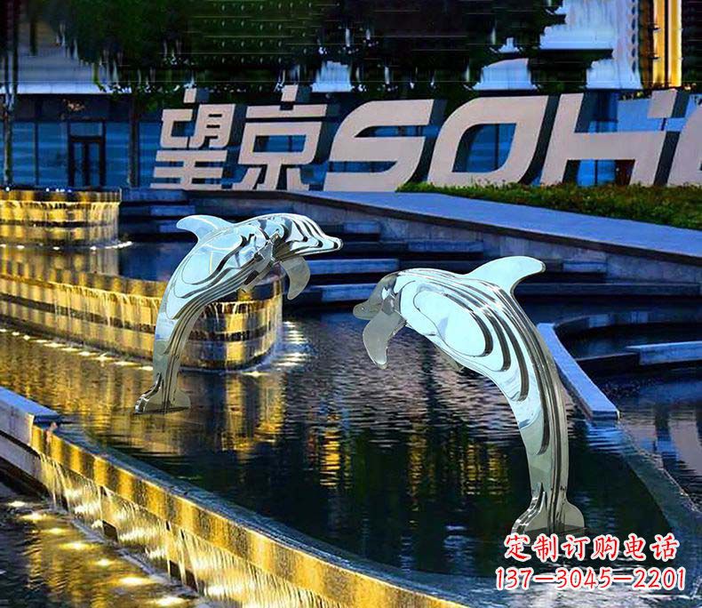 宁德可爱海豚不锈钢雕塑