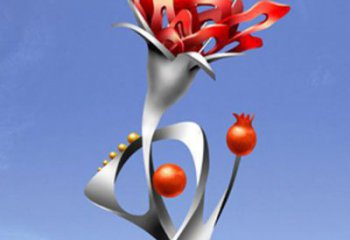 宁德精美不锈钢石榴花雕塑，震撼了审美的眼睛
