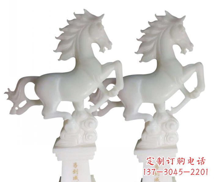 宁德汉白玉马雕塑,以自然质朴大气