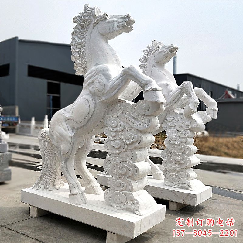 宁德精美马踏祥云石雕,栩栩如生