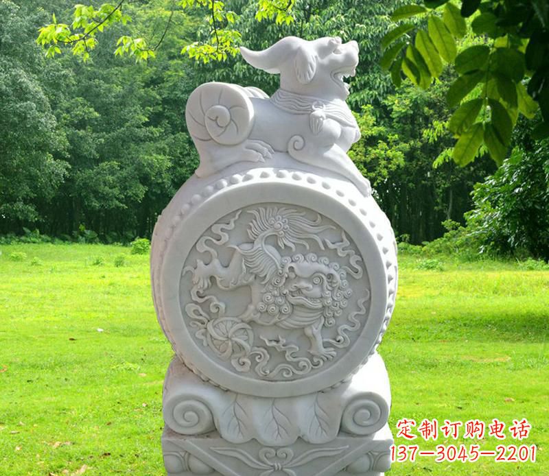宁德中领雕塑貔貅抱鼓石雕塑