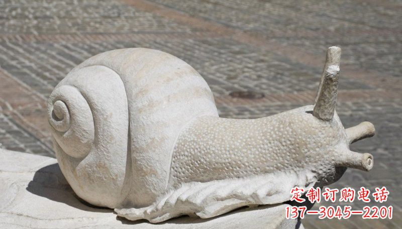 宁德汉白玉蜗牛动物石雕