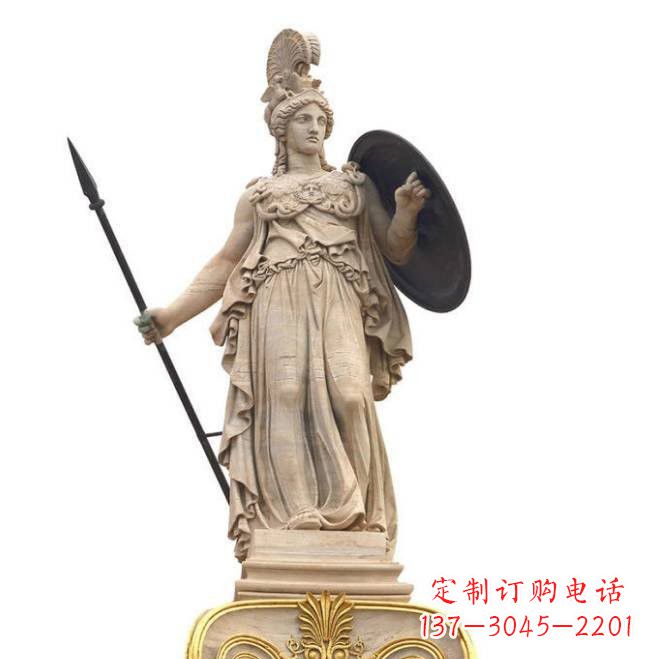 宁德艺术定制——汉白玉希腊女神雅典娜雕塑