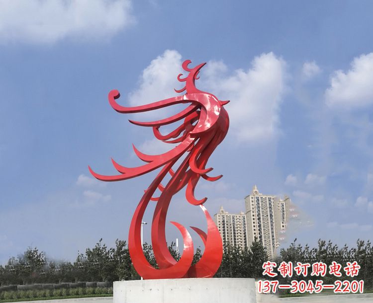 宁德领雕塑凤凰户外园林广场景观动物雕塑
