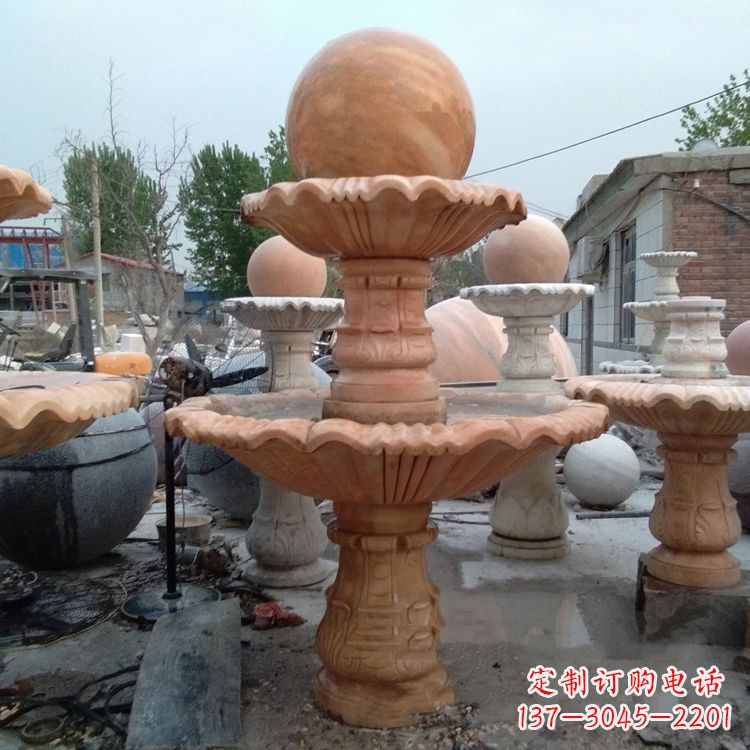 宁德中领雕塑,精致风水球雕塑让你的院落更加精致