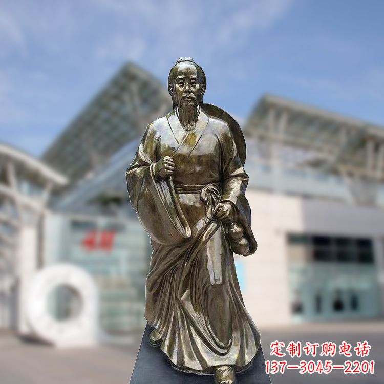 宁德华佗仿铜雕塑,雕刻技艺精湛