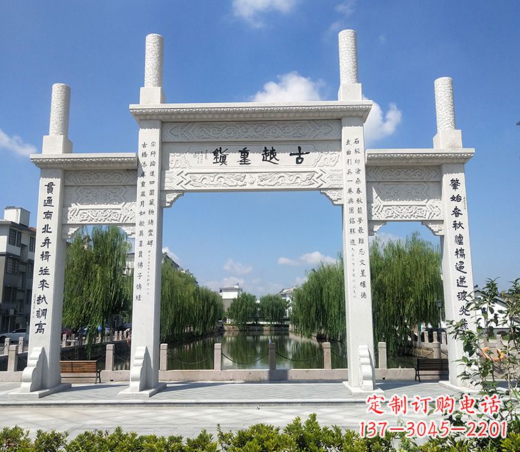 宁德华伟石雕牌坊,顶尖定制雕塑