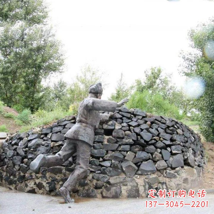 宁德黄继光仿铜情景雕塑
