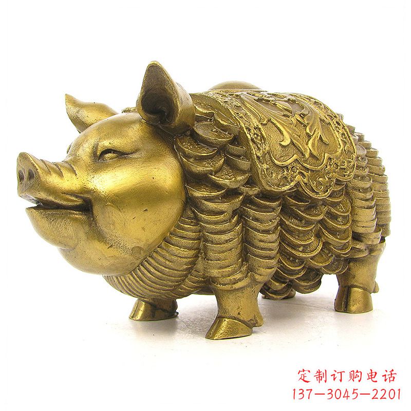 宁德欢迎招财猪,用黄铜打造新年祝福