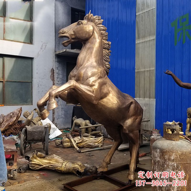 宁德高端手工黄铜马雕塑