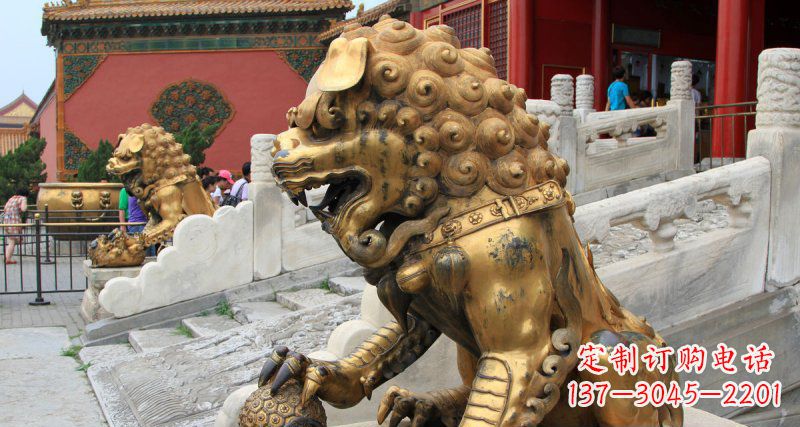 宁德黄铜狮子故宫狮雕塑