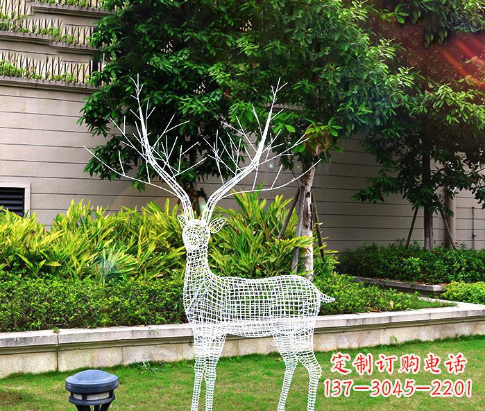 宁德创造魅力的麋鹿不锈钢雕塑
