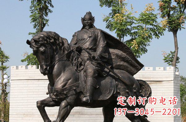 宁德将军骑马古代人物铜雕