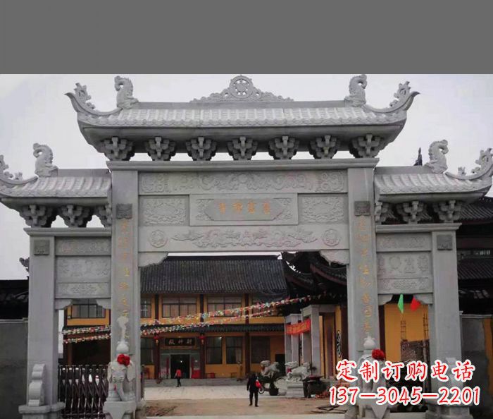 宁德专业街边道路三门石牌坊雕塑制作