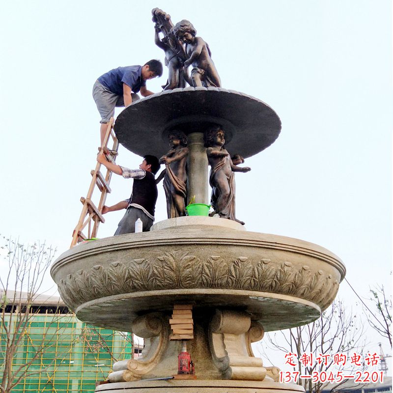 宁德精美金蝉石喷泉雕塑