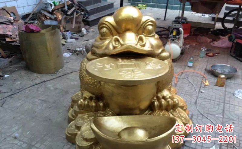 宁德铜质金蟾招财动物雕塑