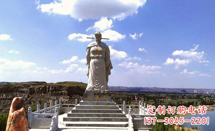 宁德景区古代名人赵匡胤石雕