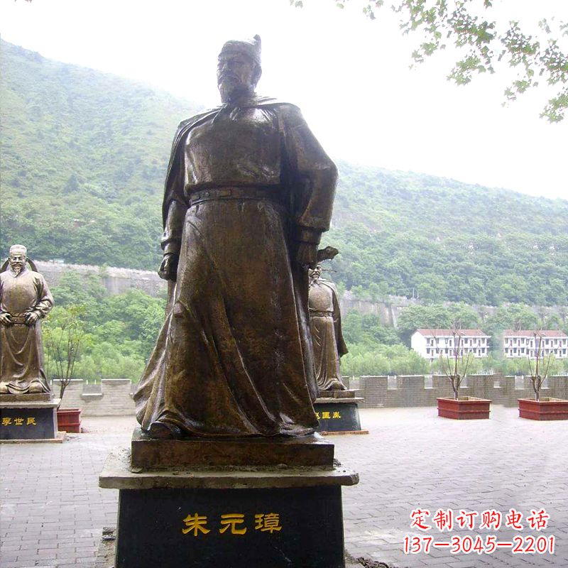 宁德传承古代荣耀，朱元璋帝王铜雕塑像