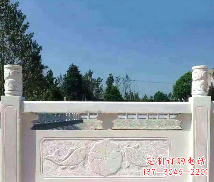 宁德精美汉白玉石浮雕栏板
