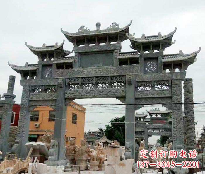 宁德石雕牌坊,精致雕塑让你完美点缀