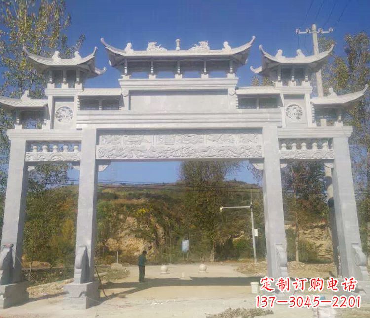 宁德中领雕塑:精雕制作仿古石牌坊石雕