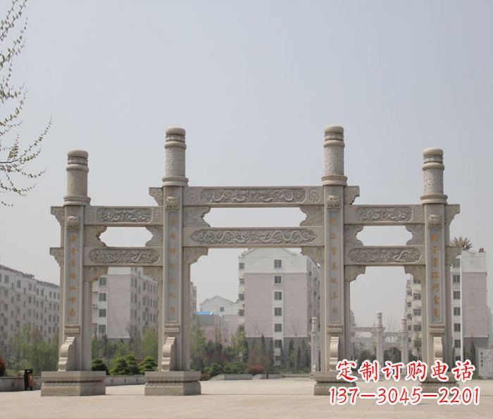 宁德上中领雕塑:牌坊石雕定制