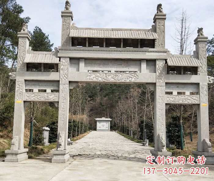 宁德中领雕塑定制牌坊石雕