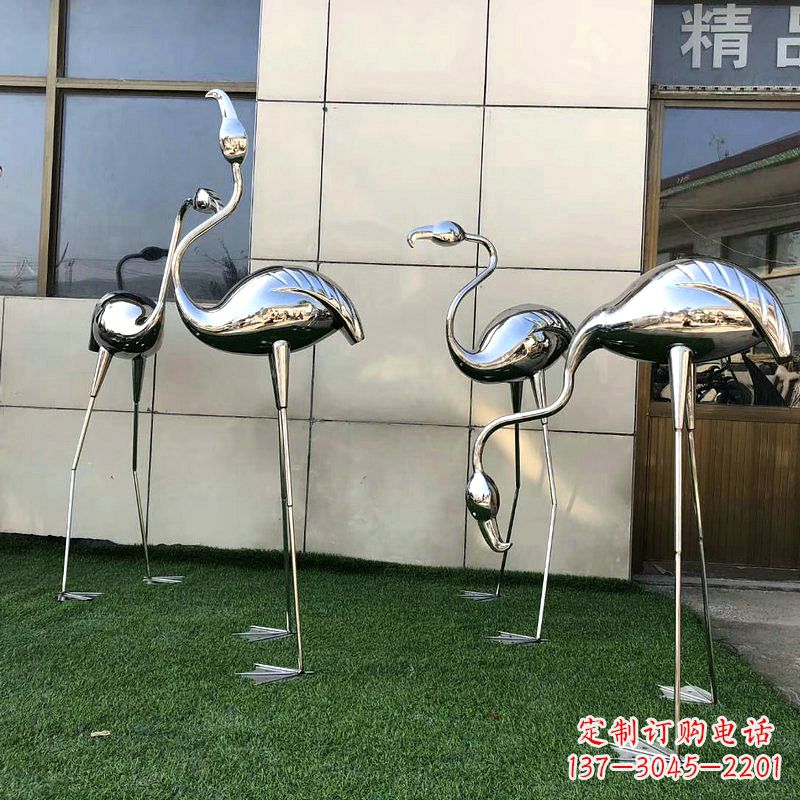 宁德镜面火烈鸟不锈钢雕塑