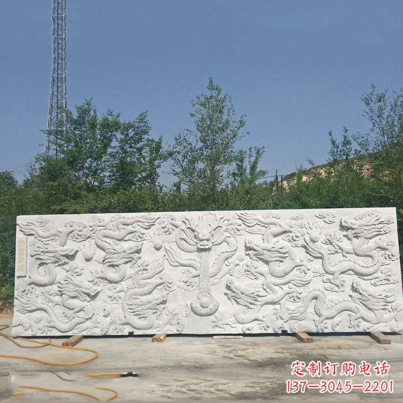 宁德九龙壁汉白玉浮雕,让艺术墙面独具特色