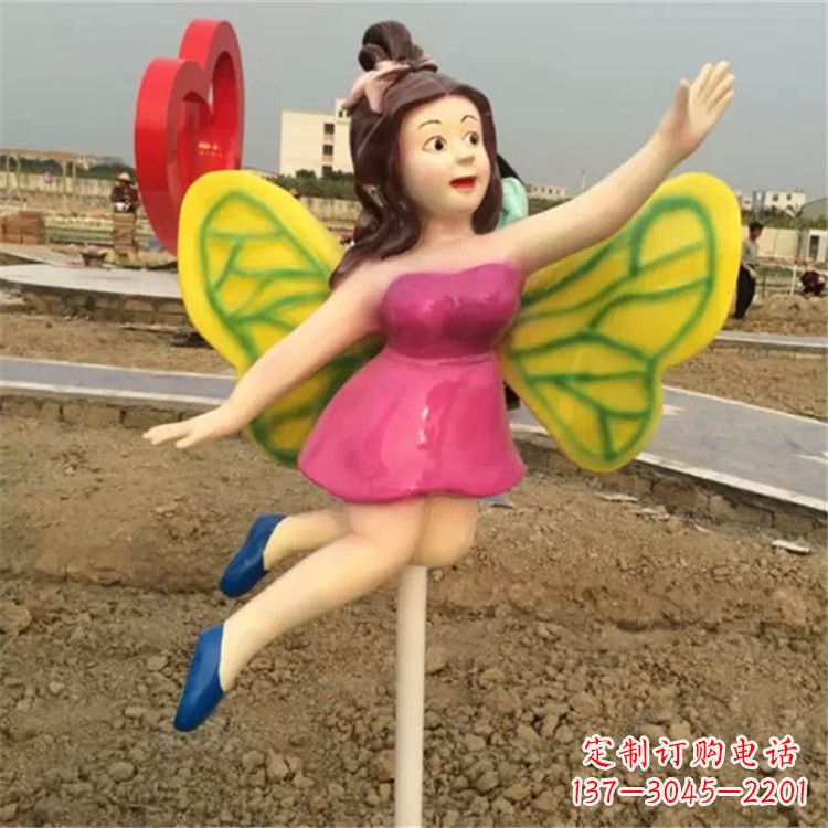 宁德领雕塑:精美的蝴蝶仙子公园景观雕塑