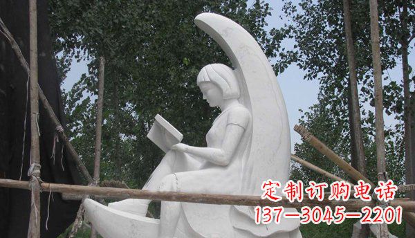 宁德中领雕塑高品质小女孩汉白玉石雕