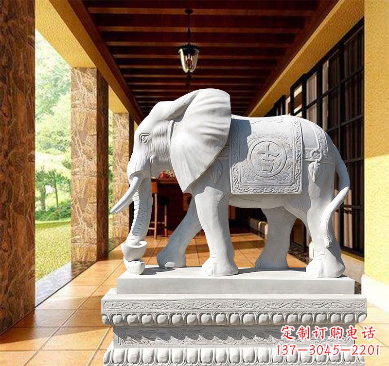 宁德刻绘大象石雕