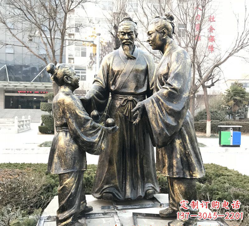 宁德孔融让梨人物铜雕