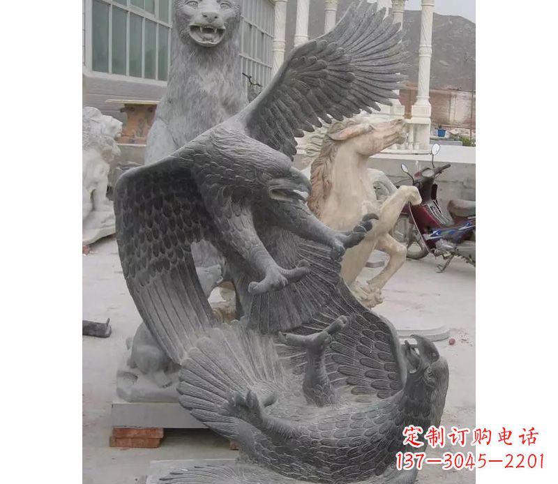 宁德中领雕塑推出的石雕老鹰是一款充满生机与力…