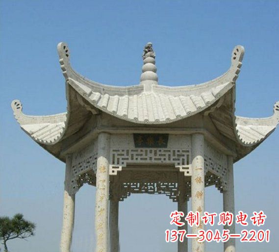 宁德六角凉亭园林景观石雕