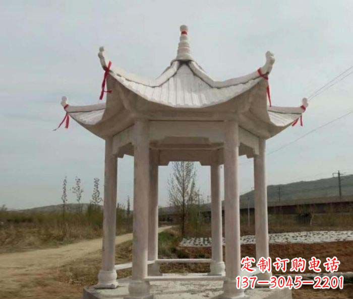 宁德六角石雕凉亭 (2)