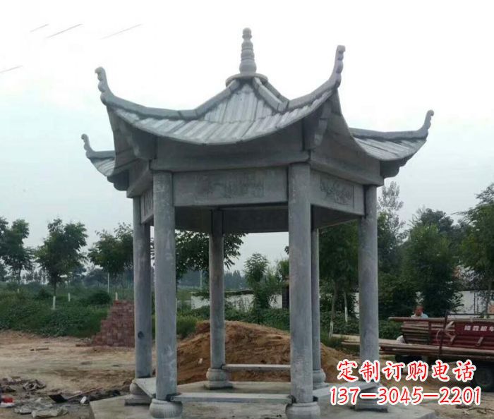 宁德六角石雕凉亭 (4)