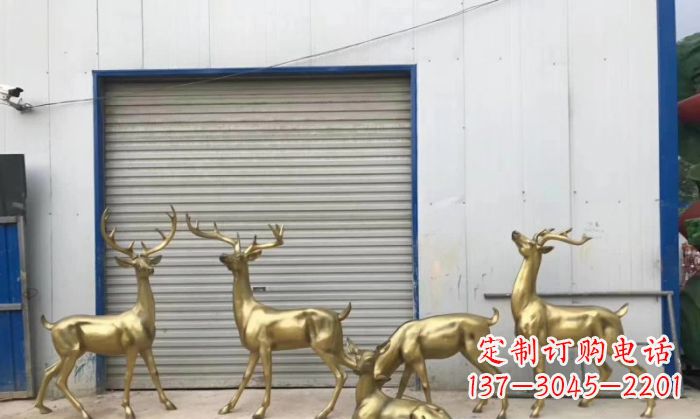 宁德鹿群铜雕 (3)