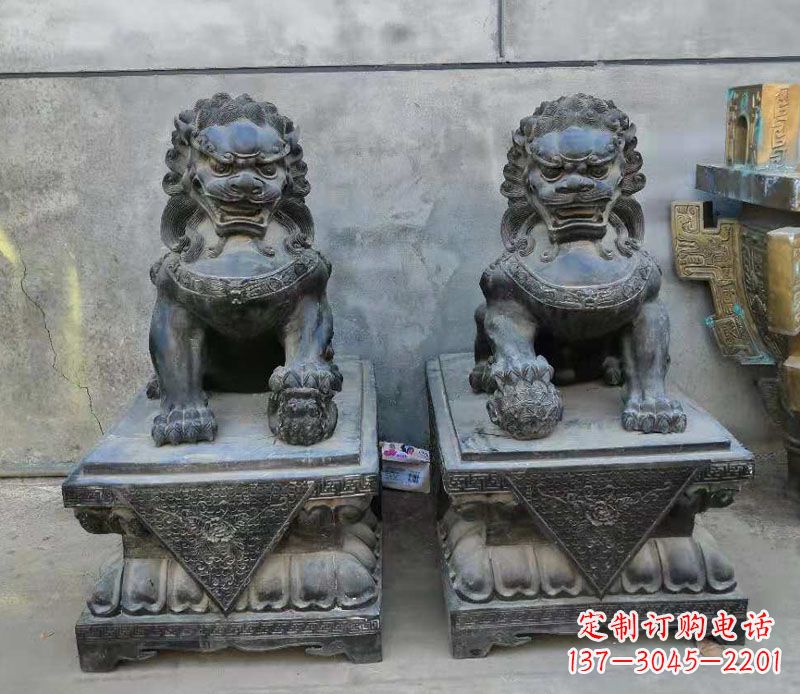 宁德狮子雕塑,象征霸气的家门口装饰