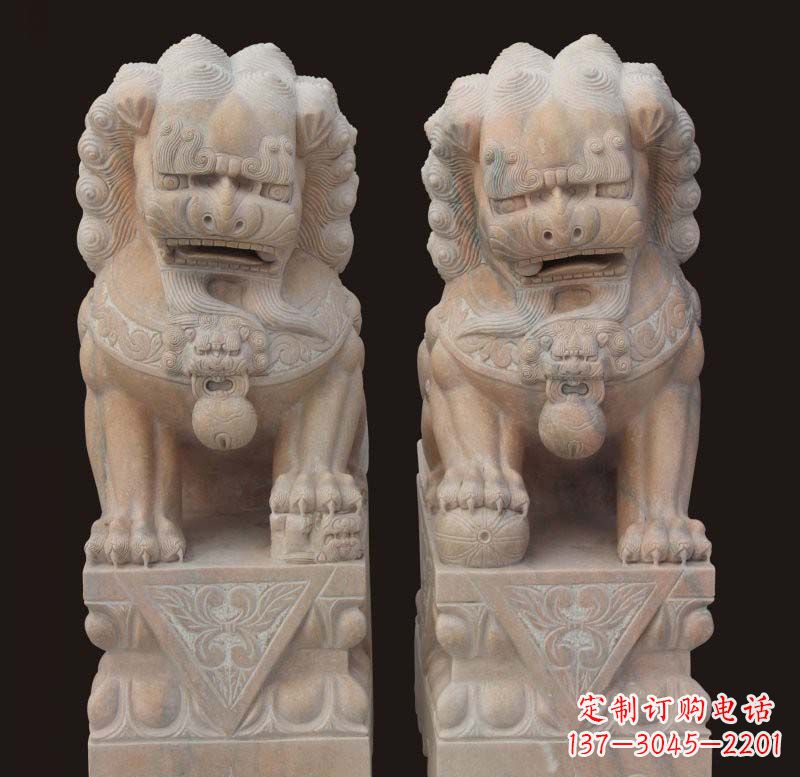 宁德门口传统石狮子雕塑