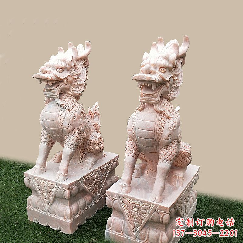 宁德门口看门神兽麒麟石雕