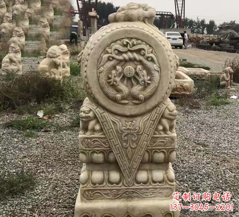 宁德门口镇宅仿古门墩石雕